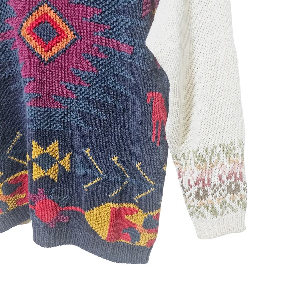 Empress Southwestern Sweater Women's Size M Chucky Casual Aztec Vintage Comfy - Picture 6 of 9